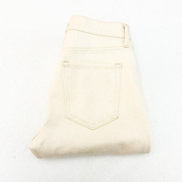 Banana Republic High-Rise Crop Boot Cream Denim Jeans Size 26 - Picture 1 of 7